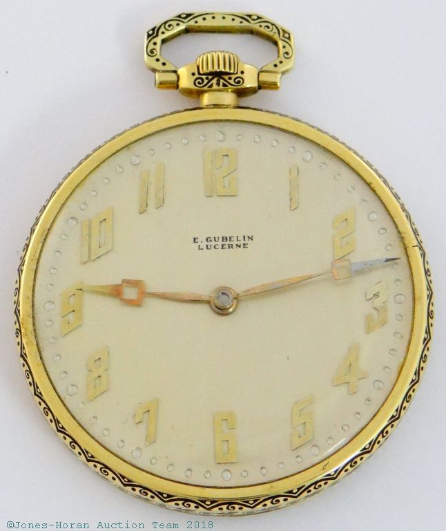 gubelin watch 18k gold square serial number 157429